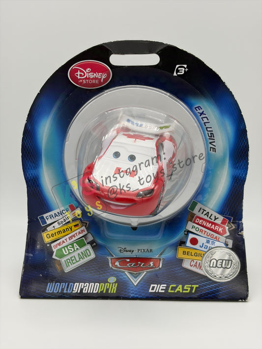 Disney Store Version of Disney Pixar Cars 1:43 - CANADA LIGHTNING MCQUEEN - COUNTRY WGP EXCLUSIVE INTERNATIONAL SERIES - BNIP