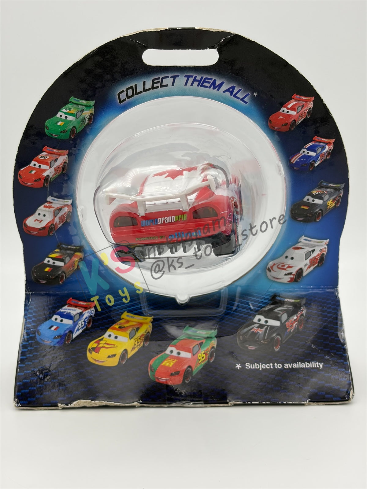 Disney Store Version of Disney Pixar Cars 1:43 - CANADA LIGHTNING MCQUEEN - COUNTRY WGP EXCLUSIVE INTERNATIONAL SERIES - BNIP