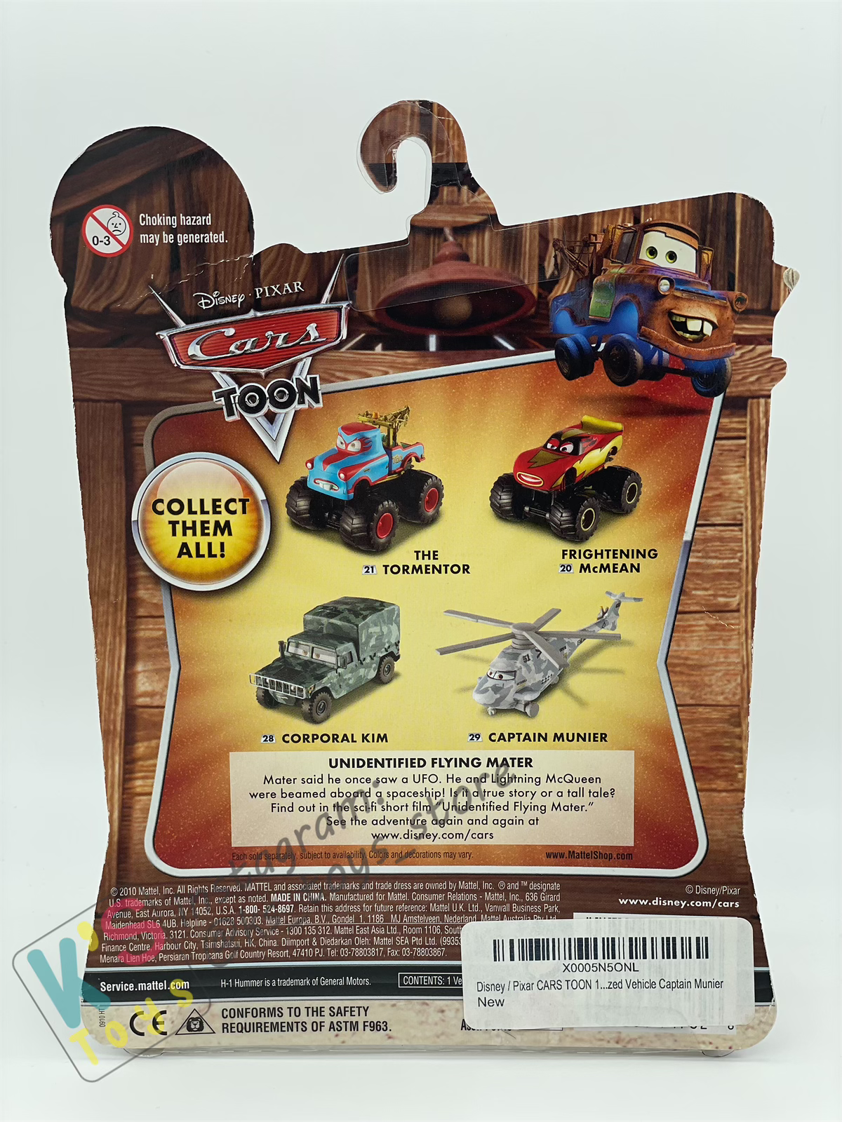 DELUXE DISNEY PIXAR CARS "CAPTAIN MUNIER" #29 UFM SERIES - Cars Toon - BNIP #2