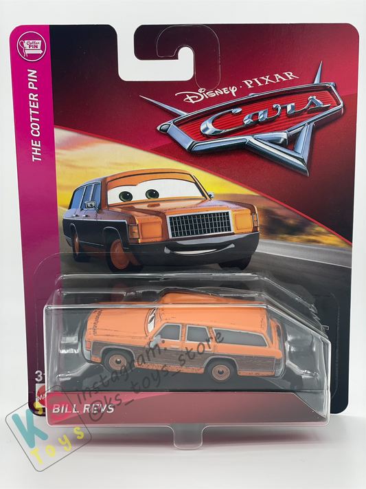 DISNEY PIXAR CARS BY MATTEL, BILL REVS - THE COTTER PIN - BNIP