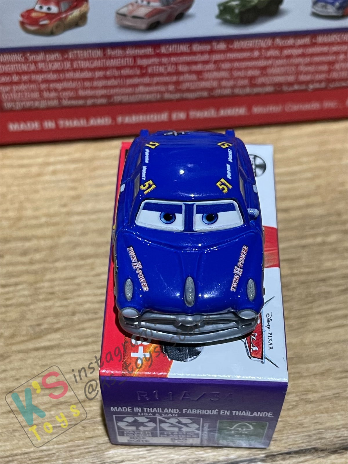 Mini Racers Pixar Disney Cars, 2022 Series 3 #34 FABULOUS HUDSON HORNET