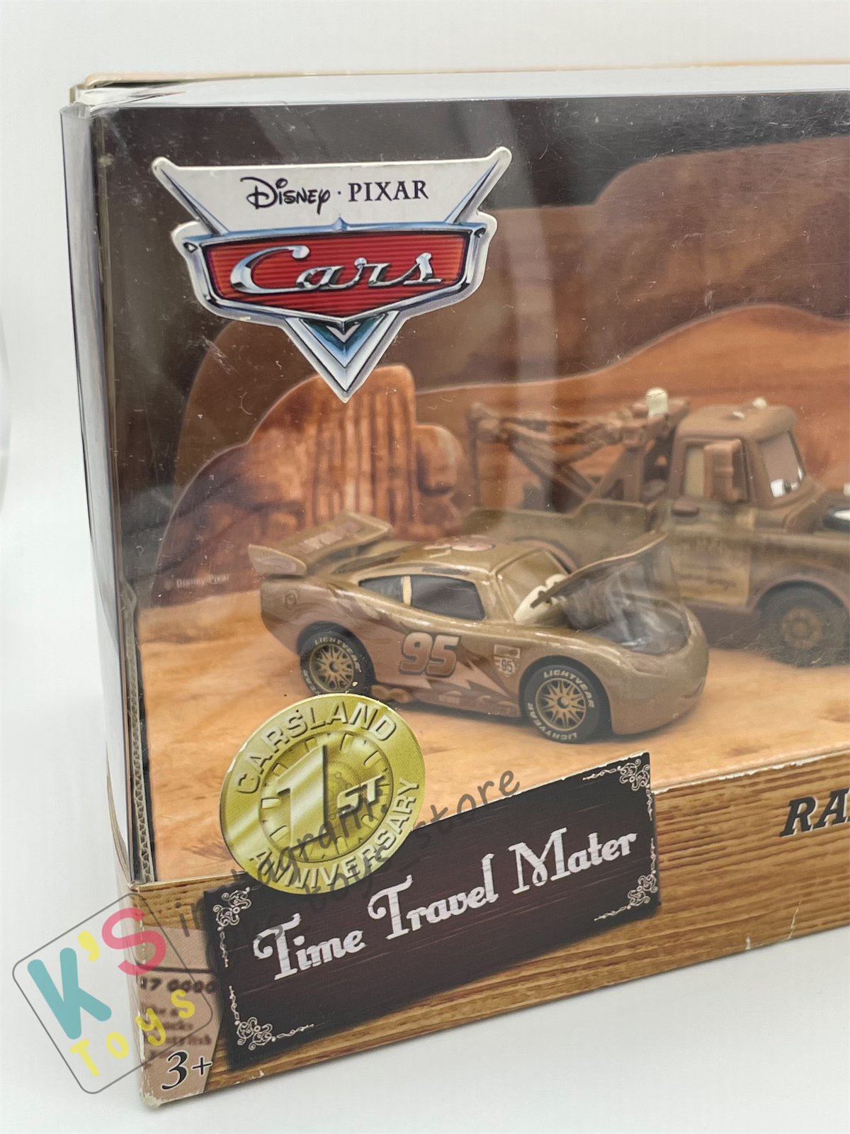 RARE DISNEY PIXAR CARS BY MATTEL, TIME TRAVEL MATER 3-PACK GIFT SET - LIGHTNING MCQUEEN, MATER AND STANLEY - BNIB