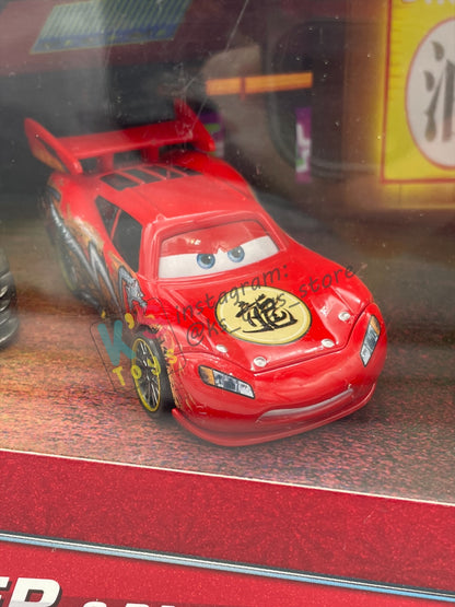 DISNEY PIXAR CARS 1:55 BY MATTEL - EXCLUSIVE WALMART "TOKYO MATER 3-PACK KAA REESU,DRAGON LIGHTNING MCQUEEN WITH OIL STAINS AND YOKOZA" TOKYO MATER SERIES - BNIB