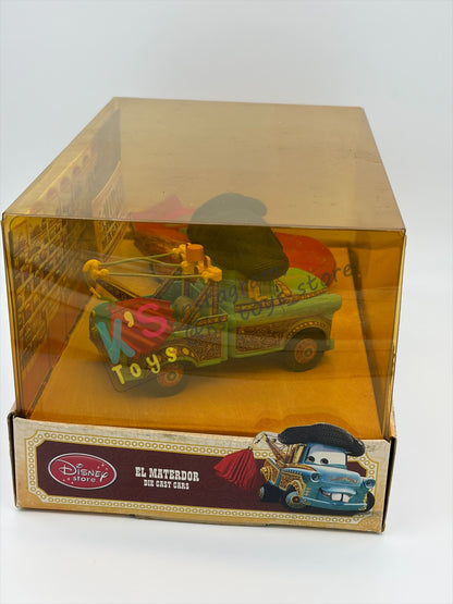 Disney Store Version of Disney Pixar Cars 1:43 - 2 PACK EL MATERDOR CARS TOON SERIES "EL MATERDOR (TOW MATER) AND EL RAYO (LIGHTNING MCQUEEN)" - BNIP