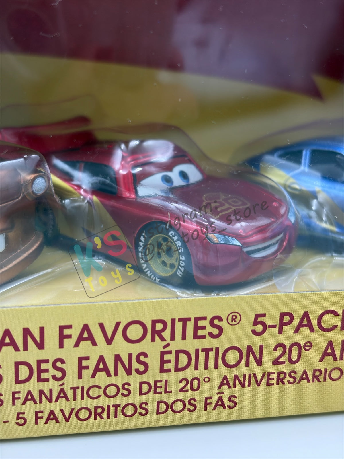 GIFT SET Disney Pixar Cars by MATTEL, EXCLUSIVE 5 PACK 20th ANNIVERSARY FAN FAVOURITE - RAMONE, MATER, LIGHTNING MCQUEEN, SALLY AND FILLMORE - BNIP