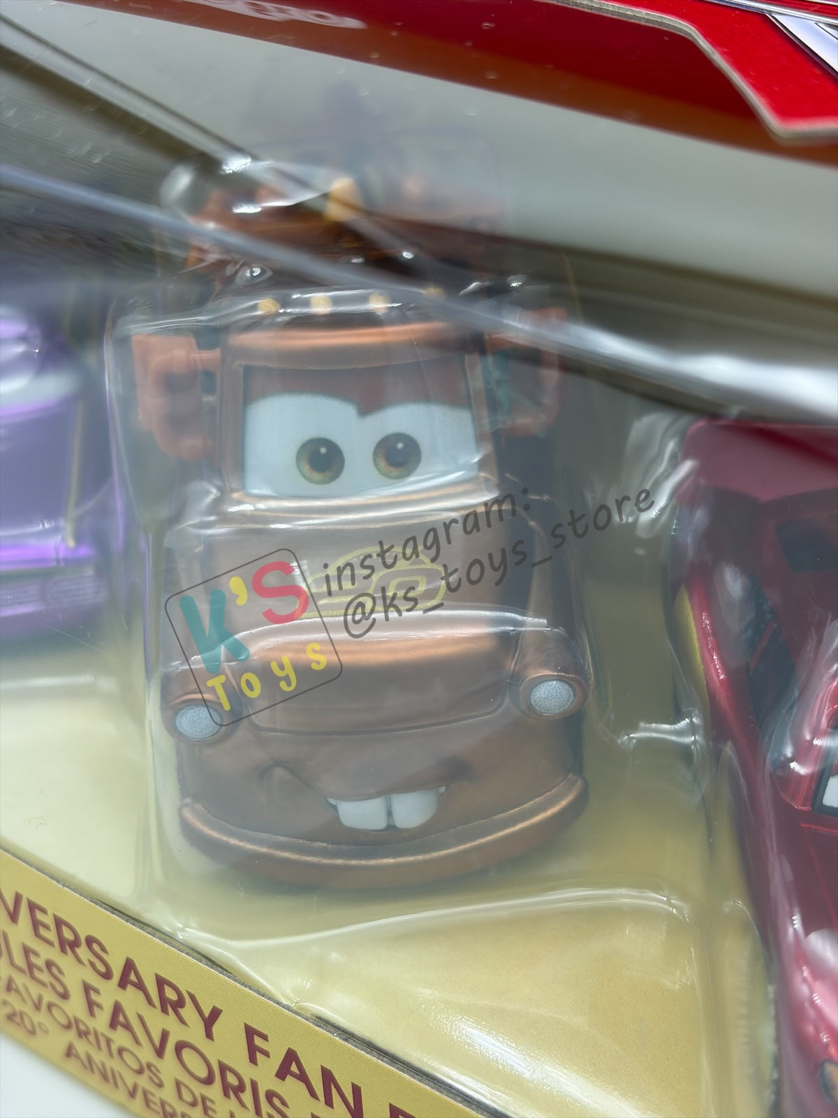 GIFT SET Disney Pixar Cars by MATTEL, EXCLUSIVE 5 PACK 20th ANNIVERSARY FAN FAVOURITE - RAMONE, MATER, LIGHTNING MCQUEEN, SALLY AND FILLMORE - BNIP