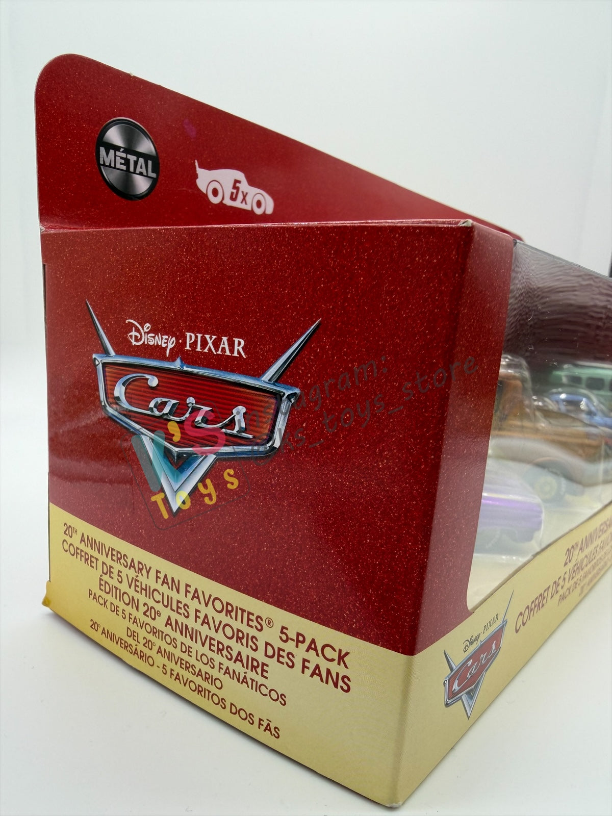 GIFT SET Disney Pixar Cars by MATTEL, EXCLUSIVE 5 PACK 20th ANNIVERSARY FAN FAVOURITE - RAMONE, MATER, LIGHTNING MCQUEEN, SALLY AND FILLMORE - BNIP