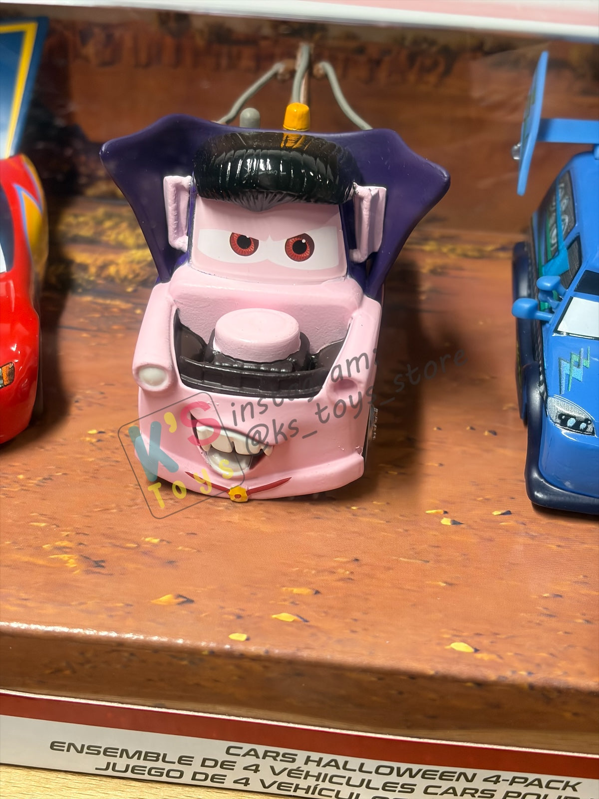 Disney Store Version of Disney Pixar Cars 1:43 - 4 PACK CARS HALLOWEEN SERIES "LIGHTNING MCQUEEN, MATER, DJ AND RED" - BNIP