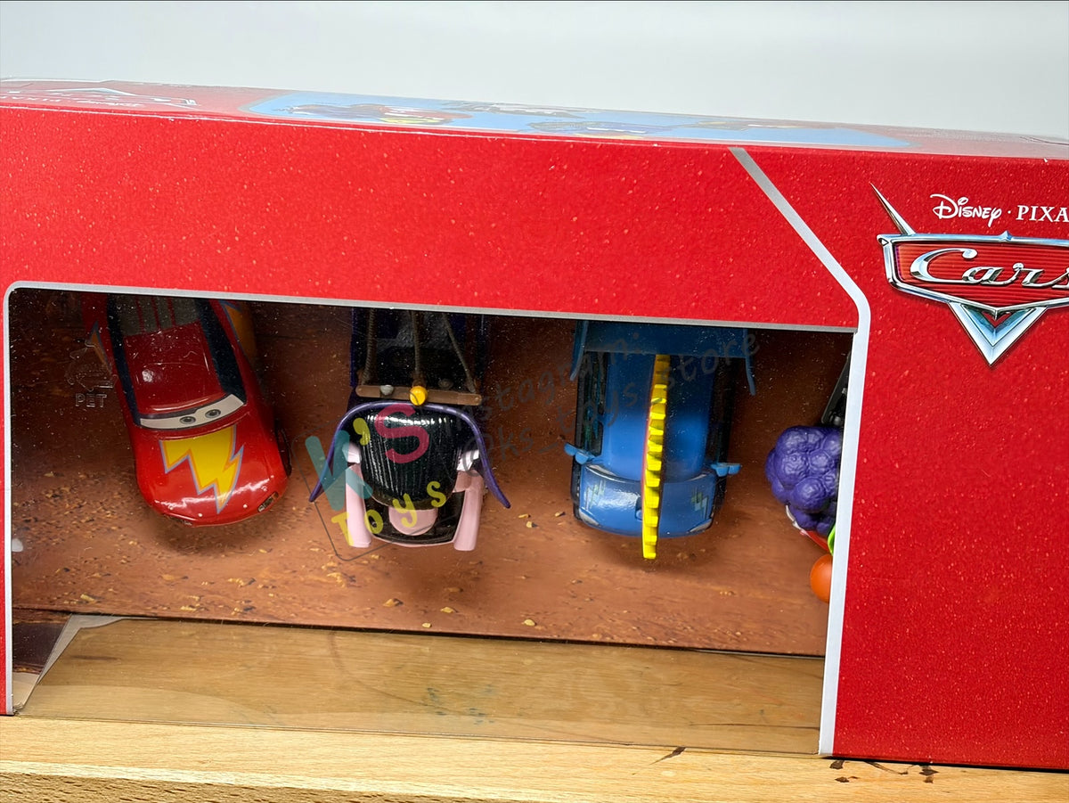Disney Store Version of Disney Pixar Cars 1:43 - 4 PACK CARS HALLOWEEN SERIES "LIGHTNING MCQUEEN, MATER, DJ AND RED" - BNIP