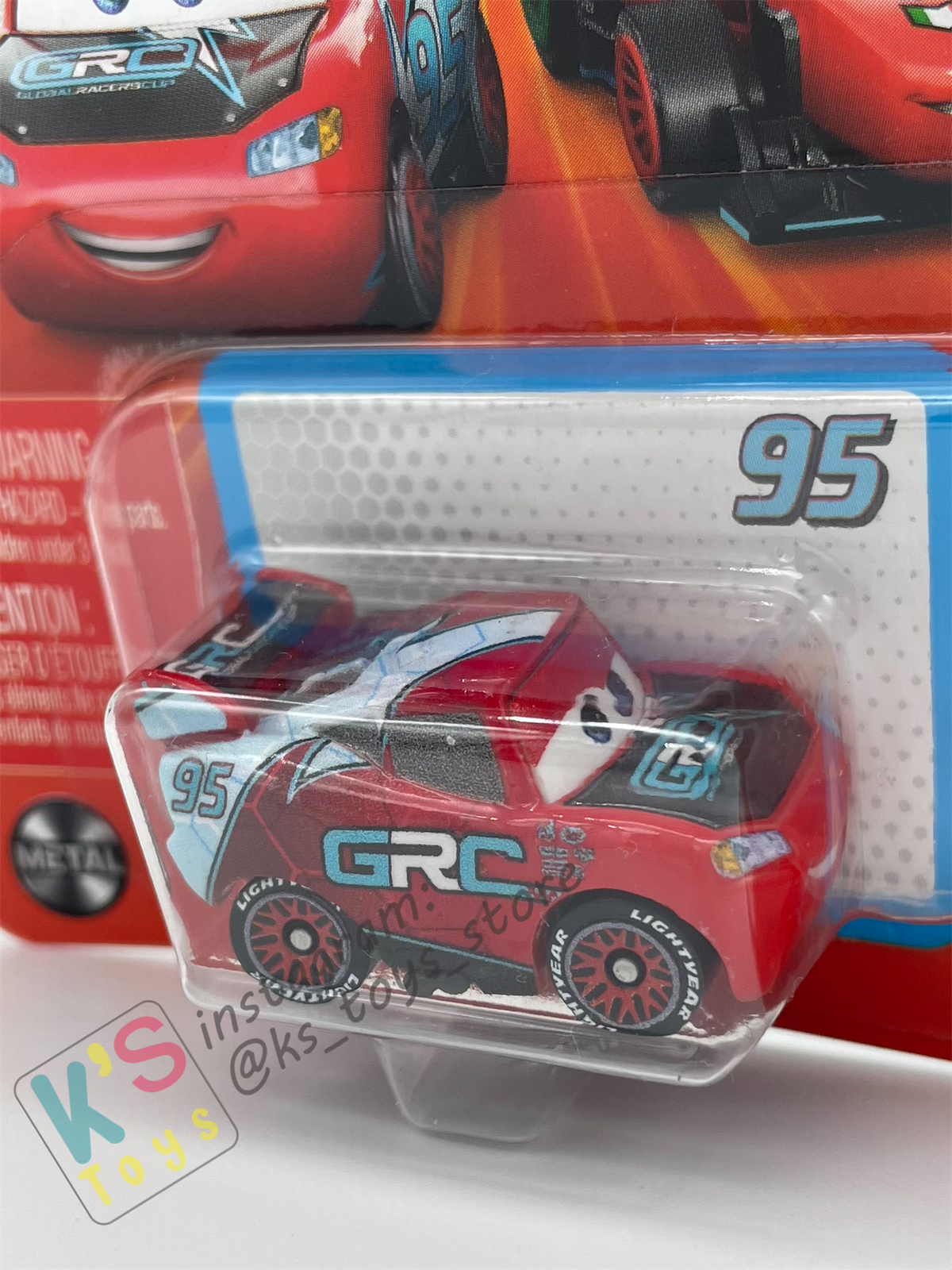 Mini Racers Pixar Disney Cars by Mattel, GRC LIGHTNING MCQUEEN - #25 Series 3 2024 - BNIP