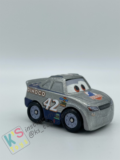 Loose Mini Racers Pixar Disney Cars, Silver Cal Weathers - Displayed Condition