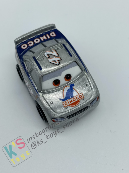 Loose Mini Racers Pixar Disney Cars, Silver Cal Weathers - Displayed Condition