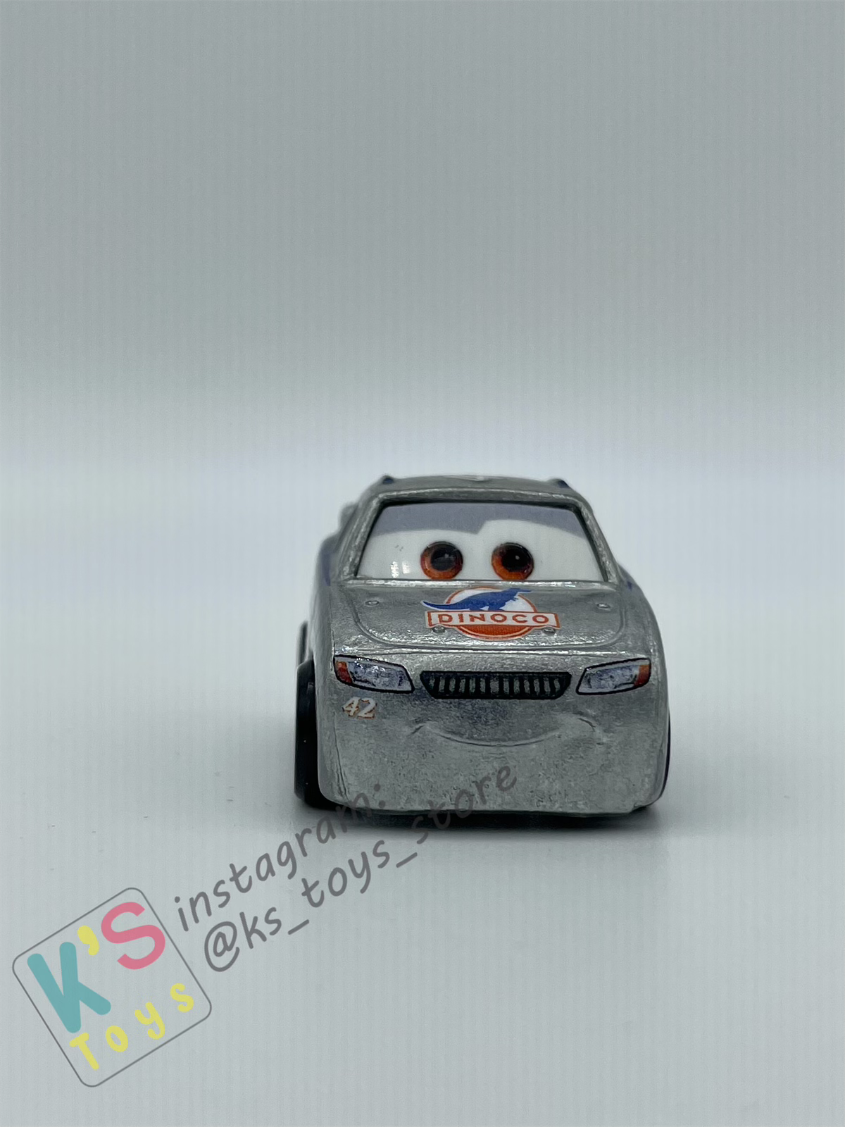 Loose Mini Racers Pixar Disney Cars, Silver Cal Weathers - Displayed Condition