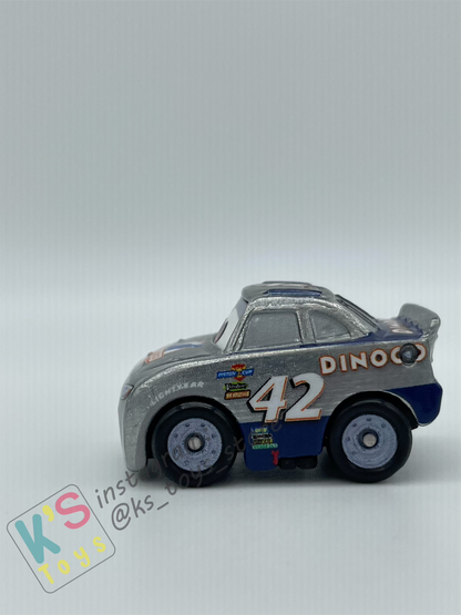 Loose Mini Racers Pixar Disney Cars, Silver Cal Weathers - Displayed Condition