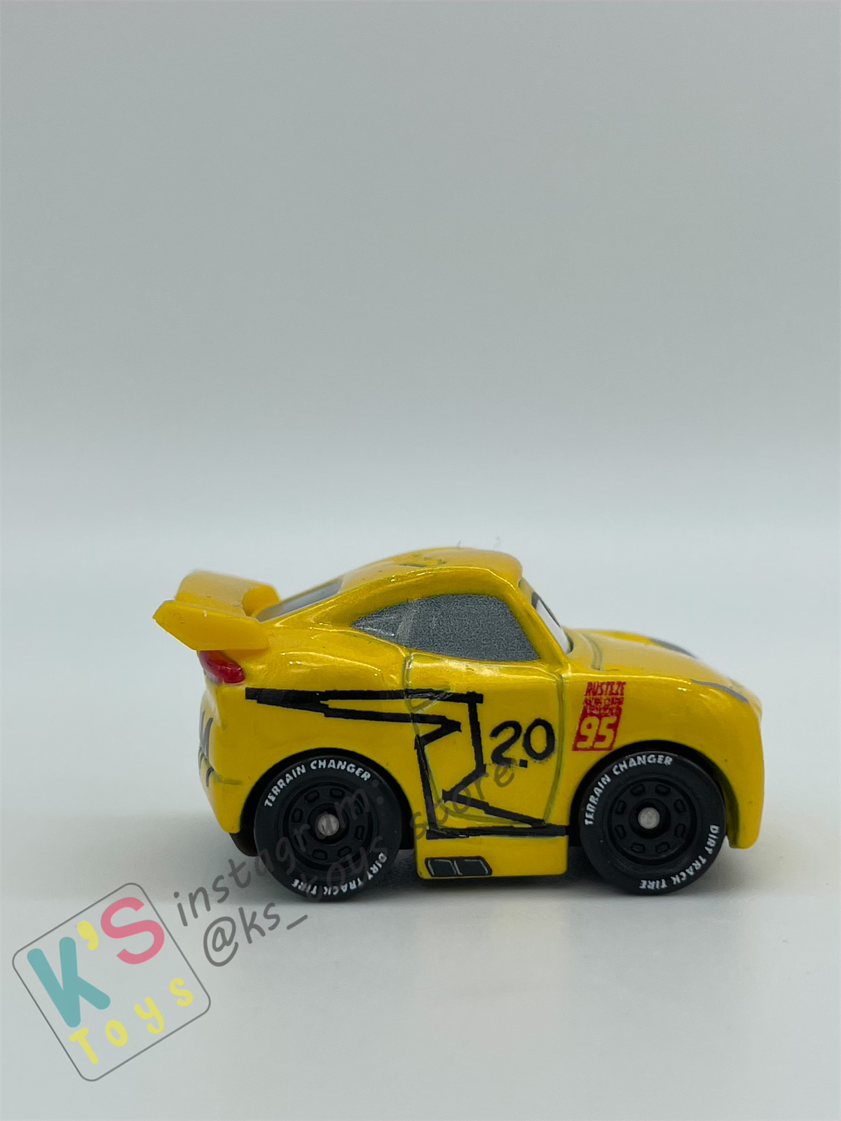 Loose Mini Racers Pixar Disney Cars, Cruz Ramirez as Storm (Thomasville Cruz) - Good Condition