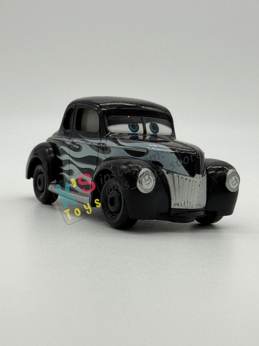 PRE-OWNED / LOOSE DISNEY PIXAR CARS - “HOT ROD JUNIOR MOON" - CARS 3 DOC'S RACING DAYS SERIES - GOOD CONDITION