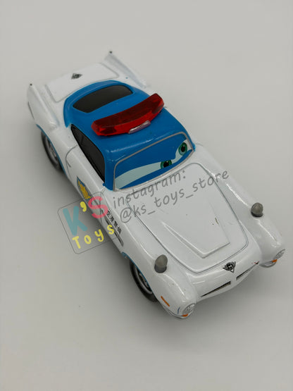 PRE-OWNED / LOOSE DISNEY PIXAR CARS - “SECURITY GUARD FINN (VARIANT UNIBODY)" - CARS 2 AIRPORT ADVENTURE SERIES - GOOD CONDITION