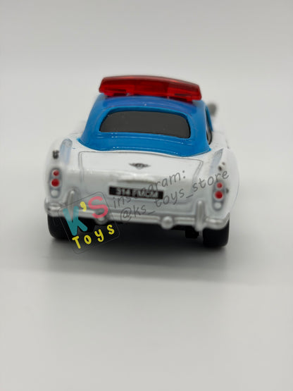 PRE-OWNED / LOOSE DISNEY PIXAR CARS - “SECURITY GUARD FINN (VARIANT UNIBODY)" - CARS 2 AIRPORT ADVENTURE SERIES - GOOD CONDITION
