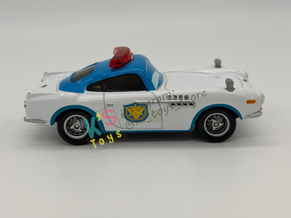PRE-OWNED / LOOSE DISNEY PIXAR CARS - “SECURITY GUARD FINN (VARIANT UNIBODY)" - CARS 2 AIRPORT ADVENTURE SERIES - GOOD CONDITION