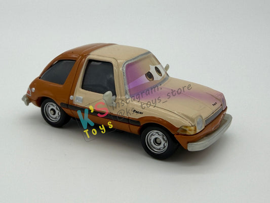 PRE-OWNED / LOOSE DISNEY PIXAR CARS - “TUBBS PACER WITH PAINT SPRAY" - CARS 2 LONDON CHASE SERIES - NEAR MINT CONDITION