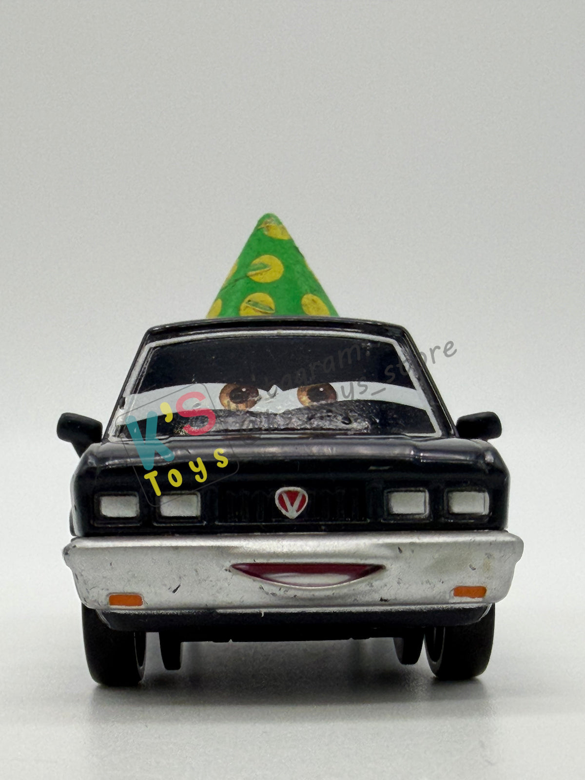 PRE-OWNED / LOOSE DISNEY PIXAR CARS - “ALEXANDER HUGO WITH PARTY HAT" - CARS 2 LEMONS SERIES - GOOD CONDITION
