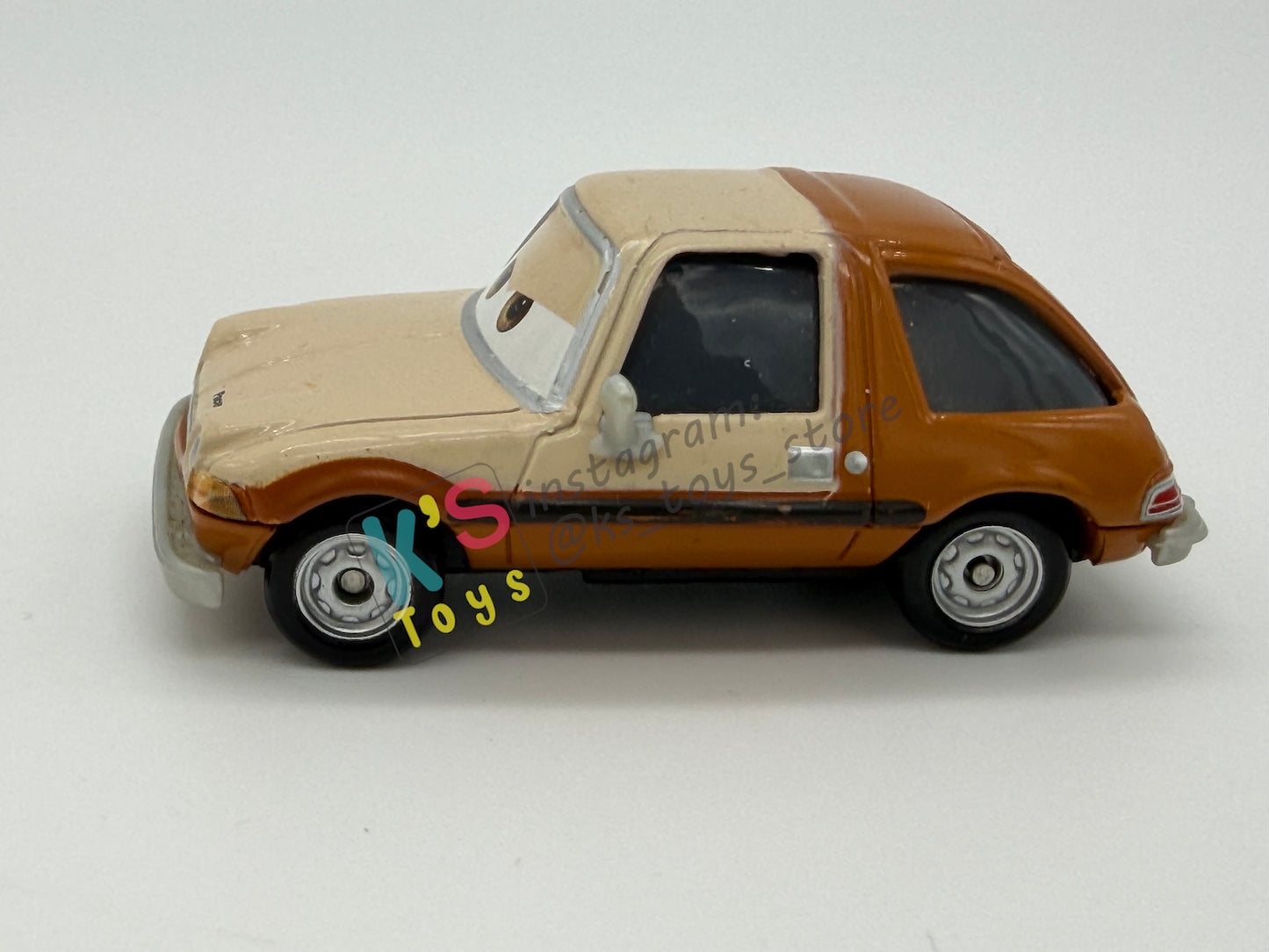 PRE-OWNED / LOOSE DISNEY PIXAR CARS - “TUBBS PACER CHINA" - CARS 2 LEMONS SERIES - NEAR MINT CONDITION