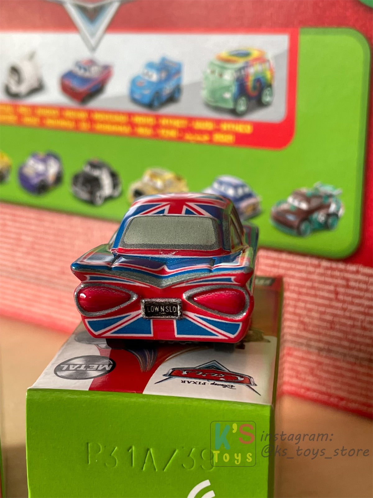 Mini Racers Pixar Disney Cars, 2021 Series 4 #39 UNION JACK RAMONE