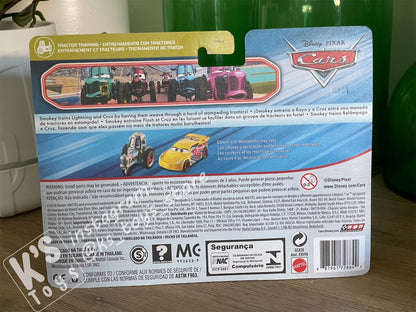 Disney Pixar Cars 1:55 2-Pack Bumper Save Racing Tractor and Rust-eze Cruz Ramirez - BNIP