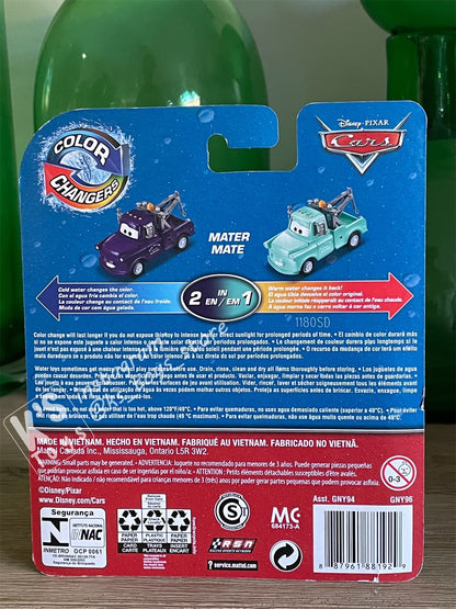 COLOR CHANGERS Disney Pixar Cars by MATTEL, BRAND NEW MATER (LIGHT BLUE/DARK BLUE) - BNIP