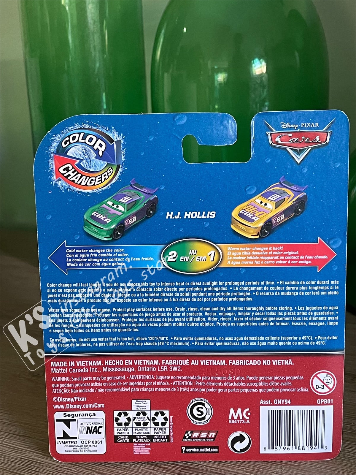 COLOR CHANGERS Disney Pixar Cars by MATTEL, H.J. HOLLIS - 2020 RELEASE - BNIP