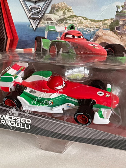 DISNEY PIXAR CARS "FRANCESCO BERNOULLI" SHORT CARD CARS 2 - BNIP