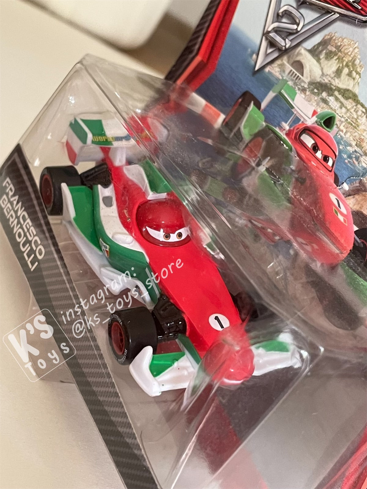 DISNEY PIXAR CARS "FRANCESCO BERNOULLI" SHORT CARD CARS 2 - BNIP