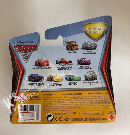 DISNEY PIXAR CARS "FRANCESCO BERNOULLI" SHORT CARD CARS 2 - BNIP