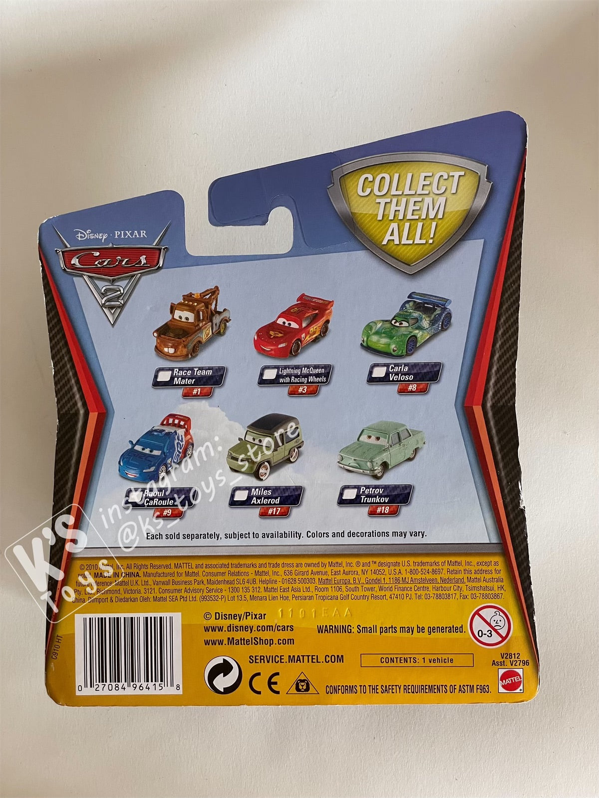 DISNEY PIXAR CARS "MILES AXLEROD" CARS 2 - BNIP