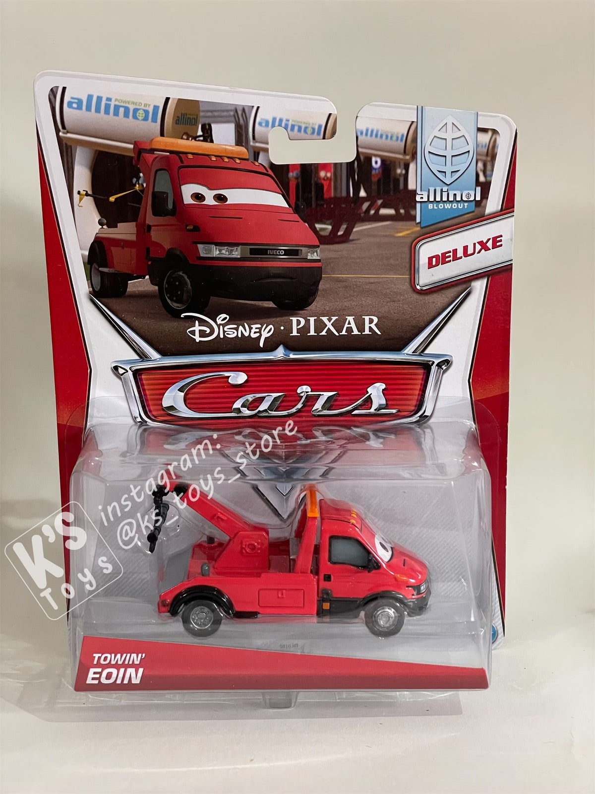 DELUXE DISNEY PIXAR CARS "TOWIN’ EOIN" - ALLINOL BLOWOUT - BNIP