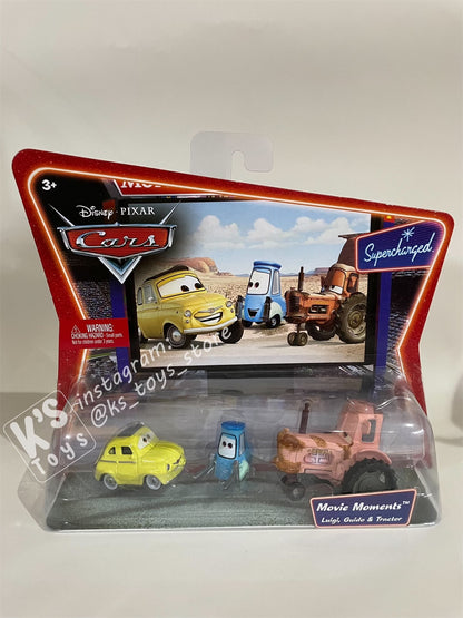 Disney Pixar Cars 1:55 2-Pack Movie Moments Luigi, Guido, and Tractor - Supercharged - BNIP