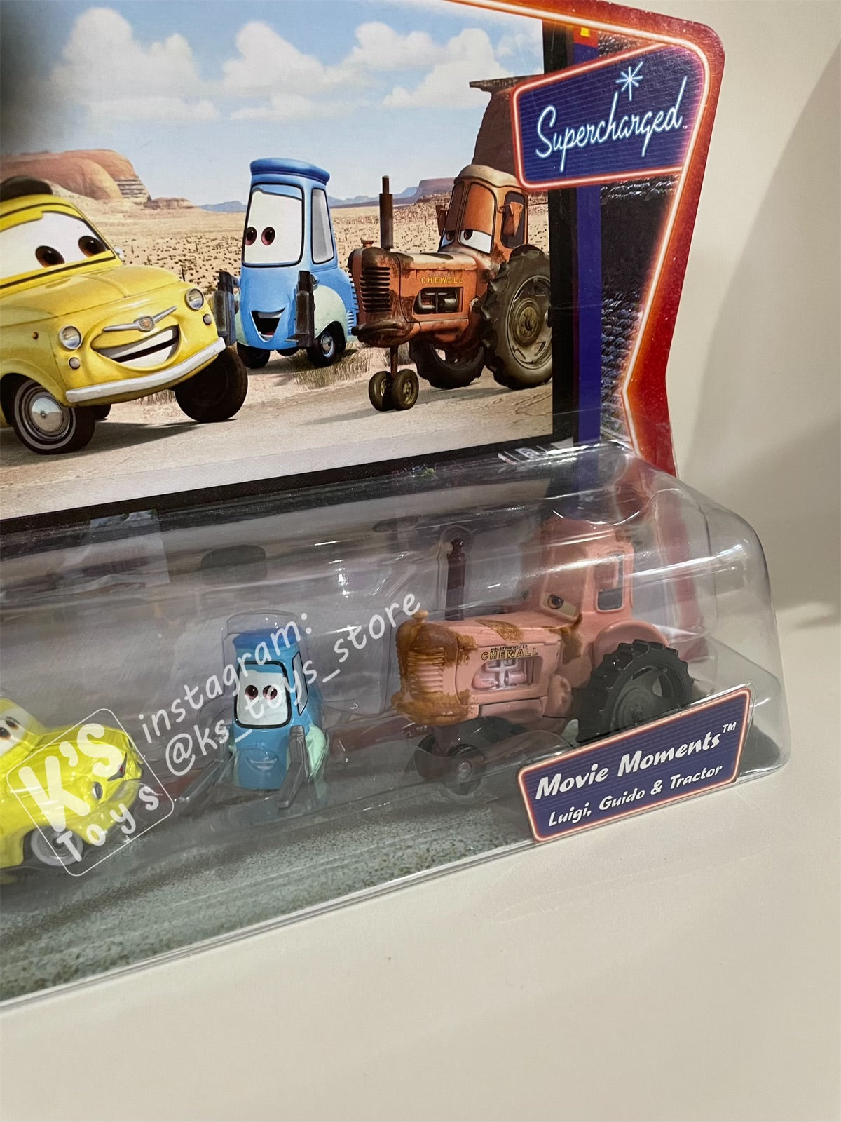 Disney Pixar Cars 1:55 2-Pack Movie Moments Luigi, Guido, and Tractor - Supercharged - BNIP