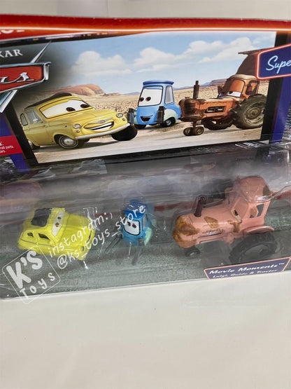 Disney Pixar Cars 1:55 2-Pack Movie Moments Luigi, Guido, and Tractor - Supercharged - BNIP