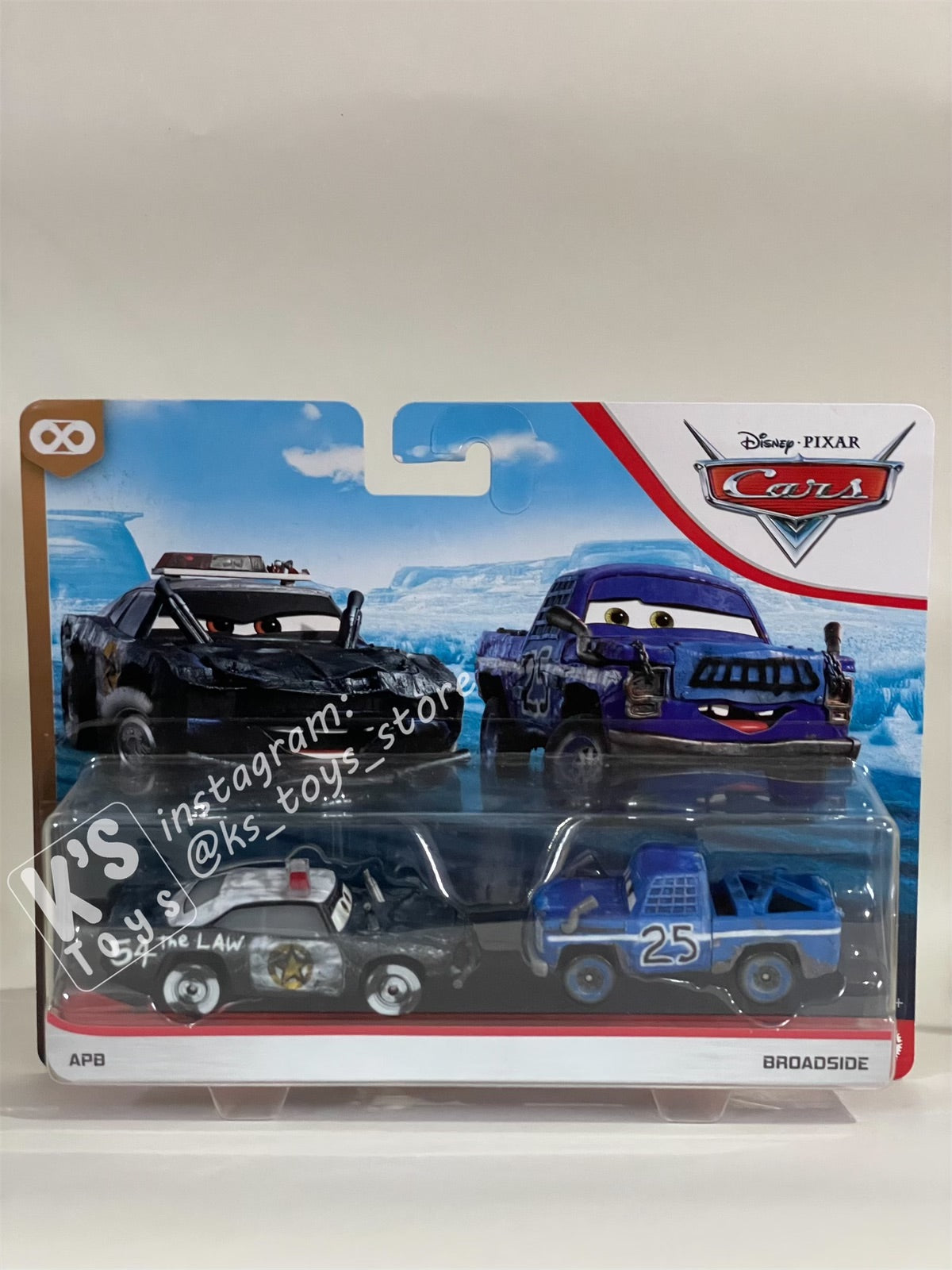 Disney Pixar Cars 1:55 2-Pack APB and Broadside - Thunder Hollow Series - BNIP