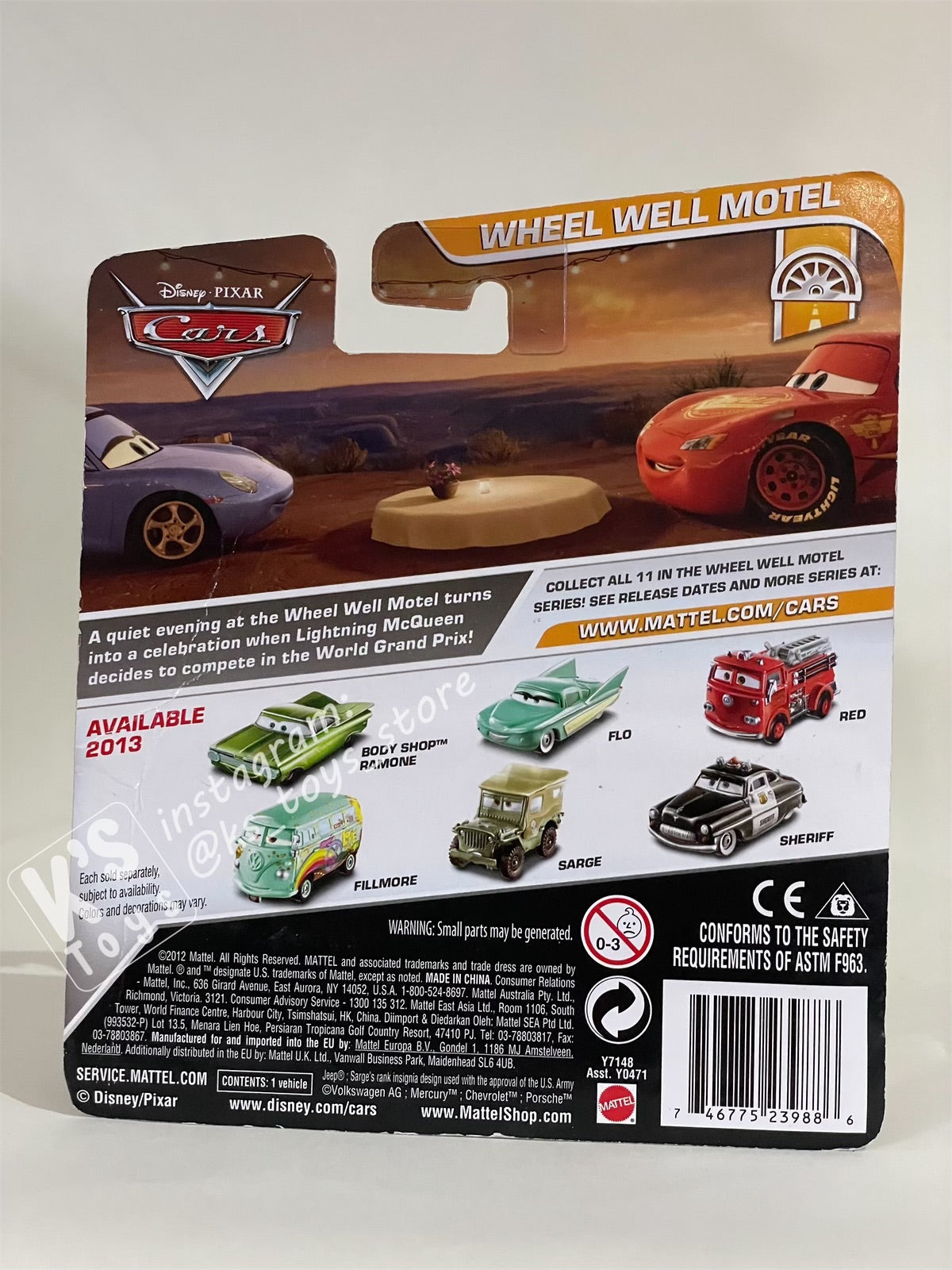 DISNEY PIXAR CARS BY MATTEL, “BODY SHOP RAMONE" WHEEL WELL MOTEL SERIES - BNIP