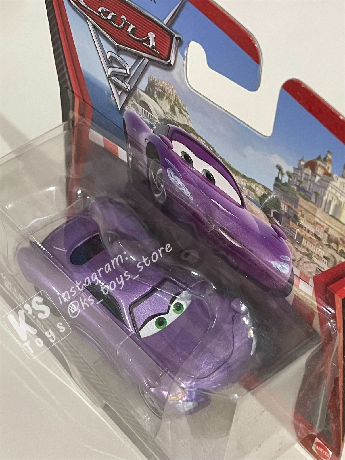 DISNEY PIXAR CARS "HOLLEY SHIFTWELL" CARS 2 SHORT CARD - BNIP