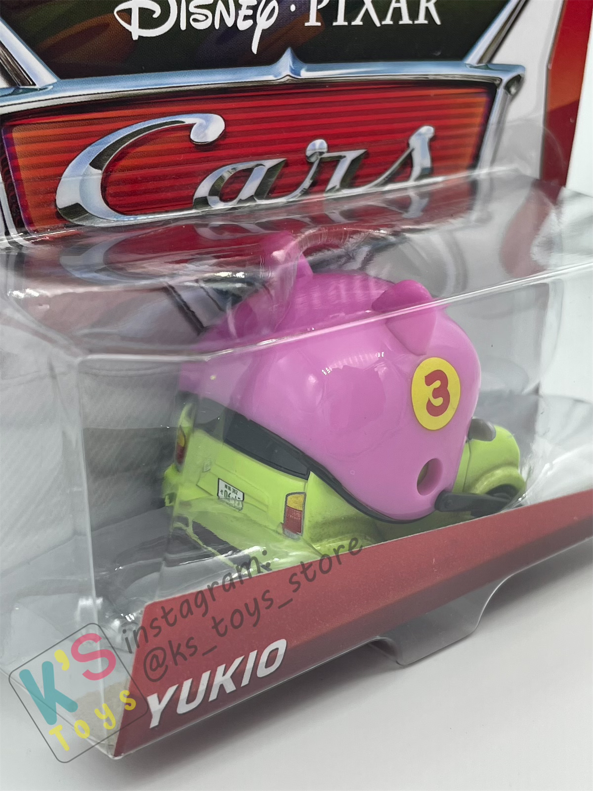 DISNEY PIXAR CARS BY MATTEL 1:55,YUKIO - SUPER CHASE SERIES - BNIP