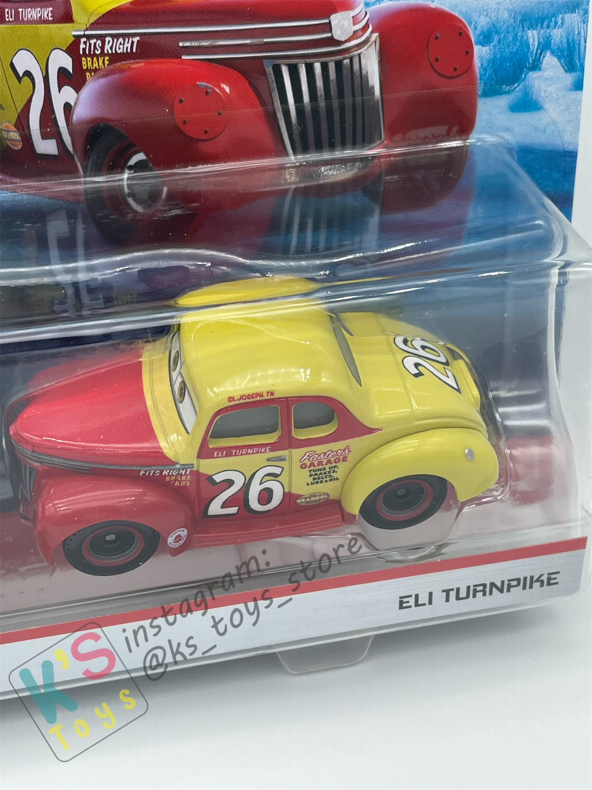 Disney Pixar Cars 1:55 2-Pack Heyday Junior Moon and Eli Turnpike, Doc's Racing Days - BNIP