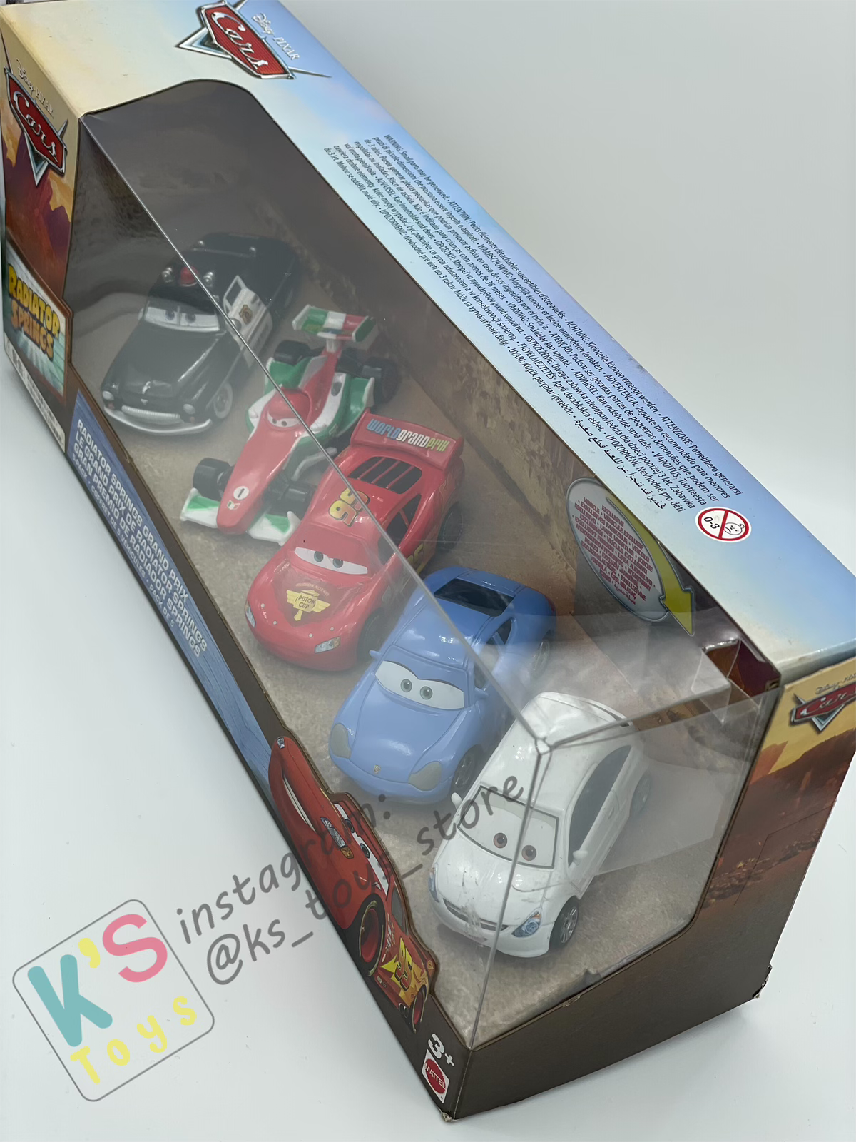 Gift Set Disney Pixar Cars 1:55 - 5 PACK GIFT SET RADIATOR SPRINGS GRAND PRIX - TOM TACH  - BNIP