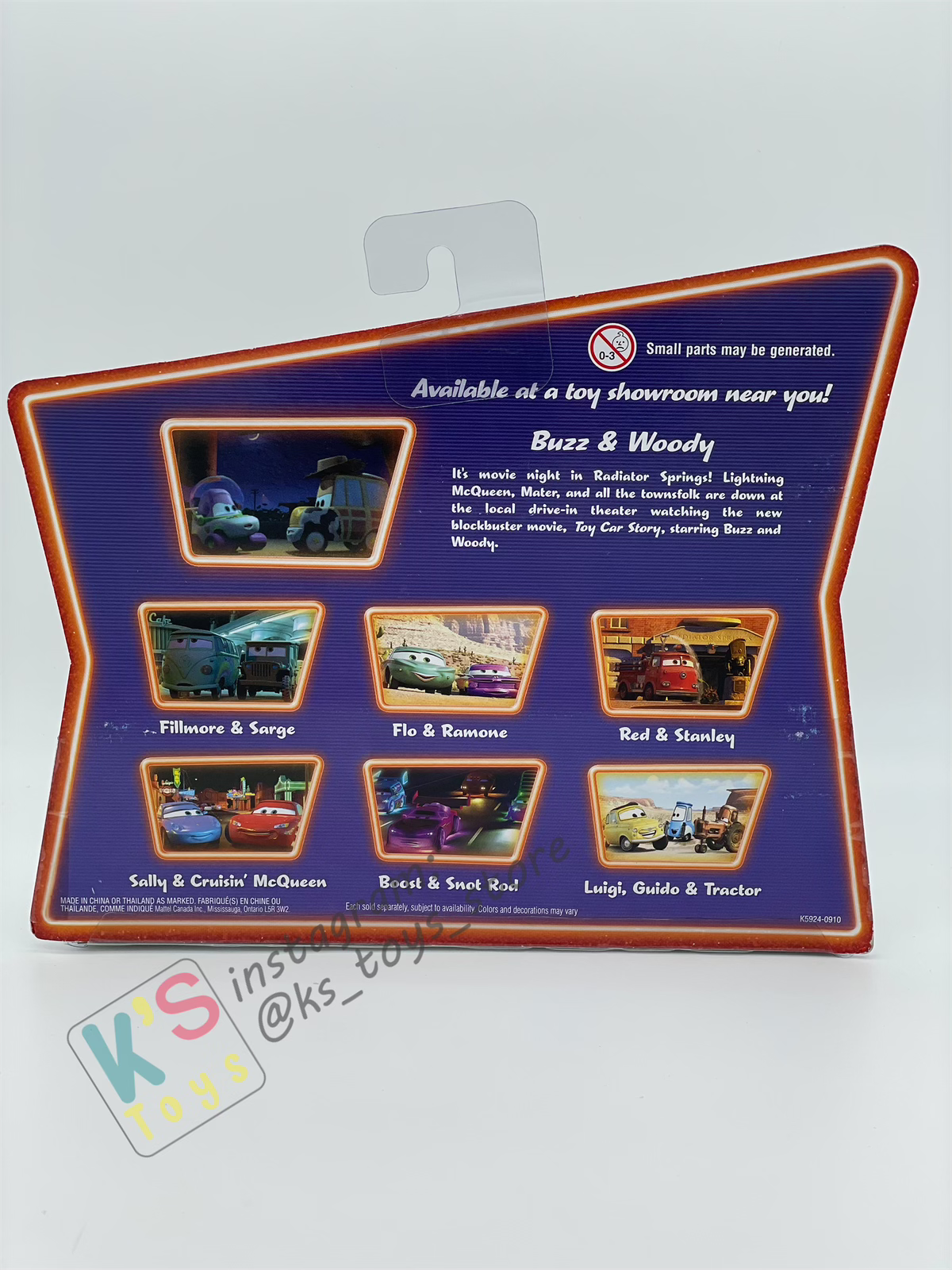 Disney Pixar Cars 1:55 by Mattel 2-Pack Movie Moments, BUZZ & WOODY - Supercharged - BNIP