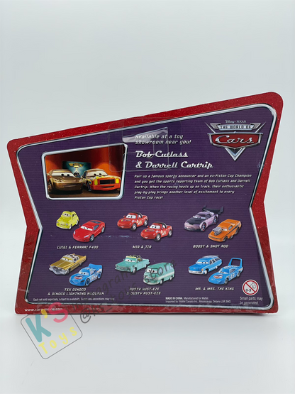 Disney Pixar Cars 1:55 by Mattel 2-Pack MOVIE MOMENTS, BOB CUTLASS AND DARRELL CARTRIP - BNIP