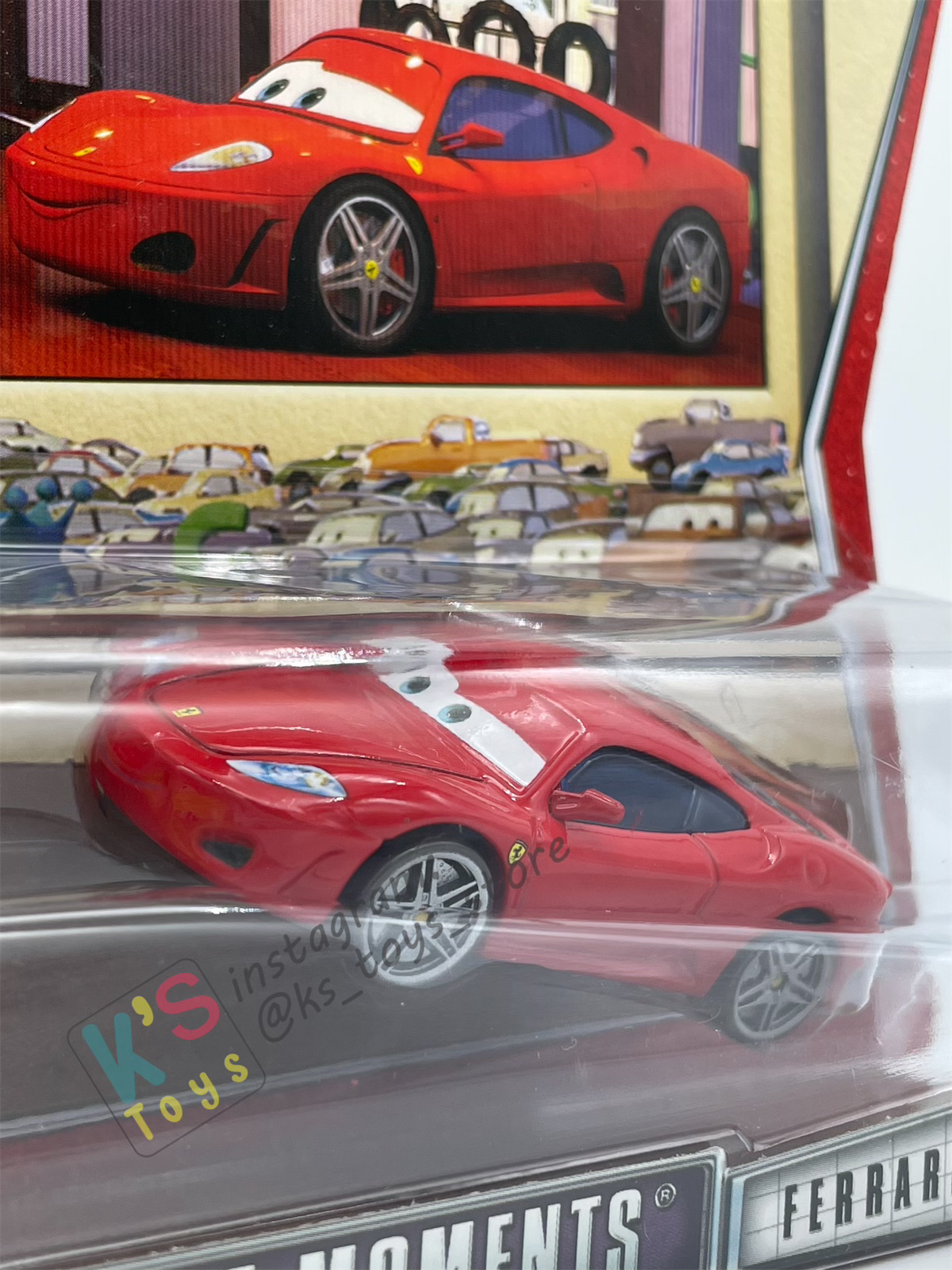 Disney Pixar Cars 1:55 by Mattel 2-Pack MOVIE MOMENTS,  LUIGI & FERRARI F430 - BNIP