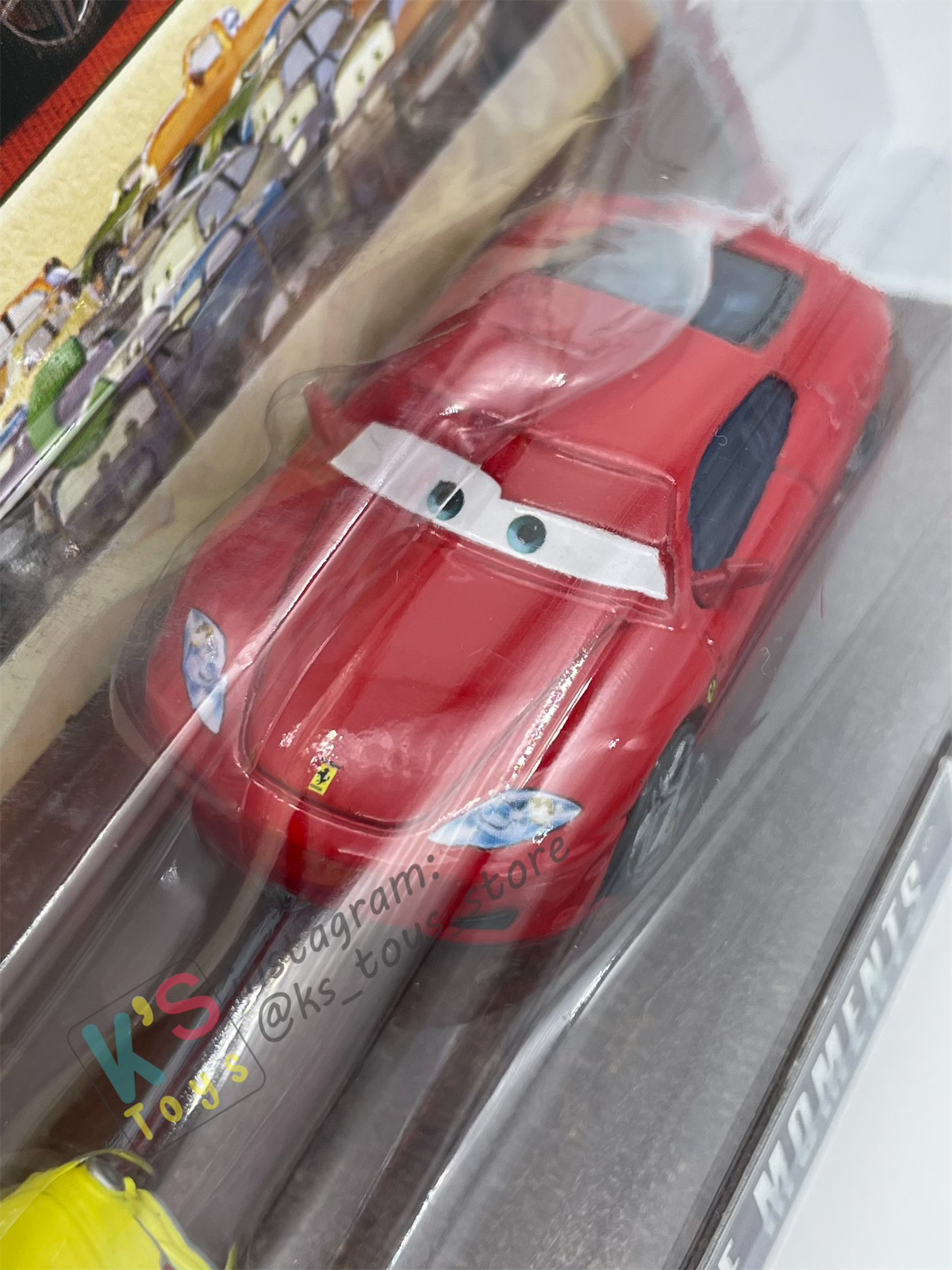 Disney Pixar Cars 1:55 by Mattel 2-Pack MOVIE MOMENTS,  LUIGI & FERRARI F430 - BNIP