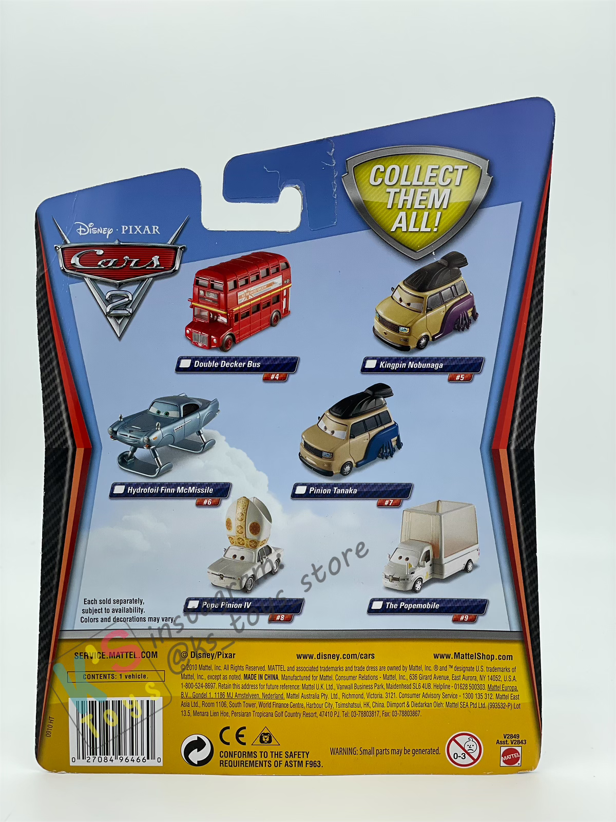 DELUXE DISNEY PIXAR CARS BY MATTEL, POPE PINION IV - DELUXE CARS 2 - BNIP