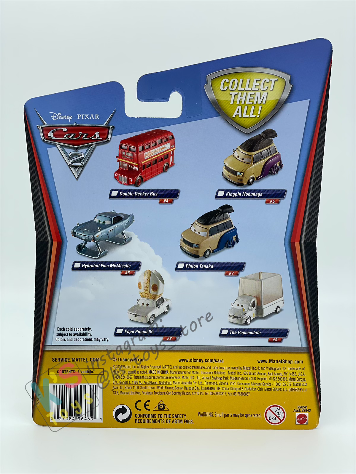 DELUXE DISNEY PIXAR CARS BY MATTEL, THE POPE MOBILE CARS 2 - BNIP